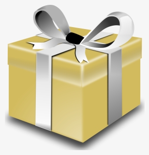 Gold Present Png Clip Arts - Xmas Gift Vector Png, Transparent Png, Free Download