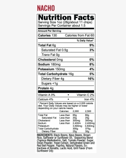 Beanfields Bean Chips Snacks - Beanfields Chips Nutrition Facts, HD Png Download, Free Download