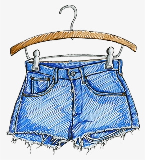 Jeans Shorts Drawing Clipart , Png Download - Jean Short Clipart Png, Transparent Png, Free Download