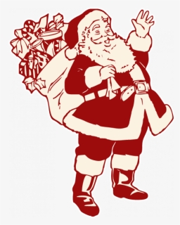 Transparent Santa Hand Png - Merry Christmas Vintage Sign, Png Download, Free Download