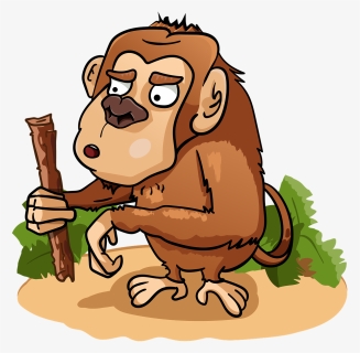 Monkey Cartoon Man And Chimpanzee Clipart, HD Png Download, Free Download