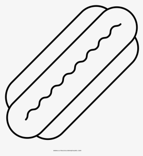 Hotdog Coloring Page - Line Art, HD Png Download, Free Download