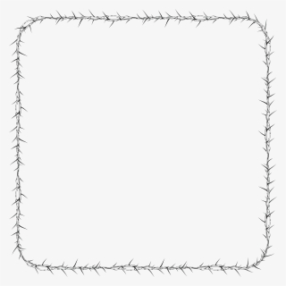 Square Clipart Black Square Frame - Crown Of Thorns Border, HD Png Download, Free Download
