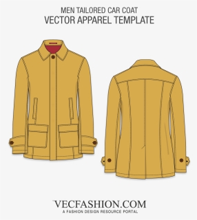 Men Car Coat Vector Template - Female Red Polo Shirt Template, HD Png Download, Free Download