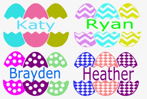 Split Easter Eggs Monogram Frames - Easter Eggs Monogram Svg, HD Png Download, Free Download