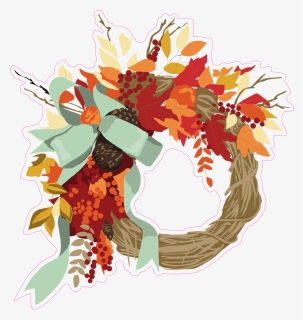 Fall Wreath Png - Illustration, Transparent Png, Free Download