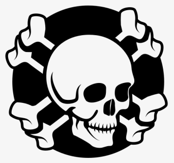 Skull Crossed Bones Silhouette - Skull, HD Png Download, Free Download