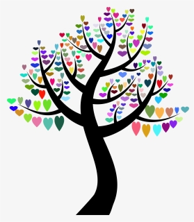 Simple Hearts Tree Big - Tree Simple, HD Png Download, Free Download