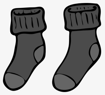 Grey Sock Svg Clip Arts - Black Socks Clip Art, HD Png Download, Free Download