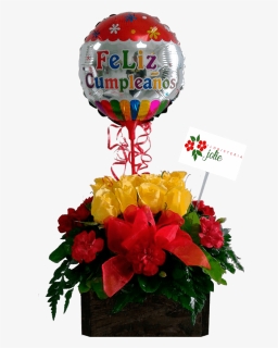 Flores Y Globos De Cumpleaños, HD Png Download, Free Download