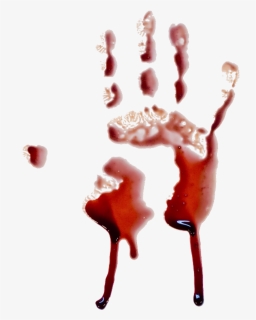 Handprint Blood Dripping Transparent Background - Transparent Background Blood Hand Png, Png Download, Free Download