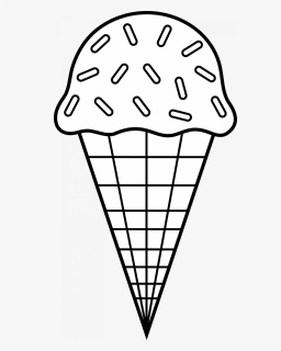 Ice Cream Sundae Clipart Black And White, HD Png Download, Free Download