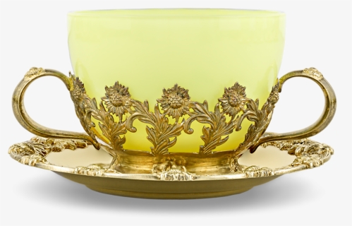 Royal Chrysanthemum Silver Gilt Teacups And Saucers - Cup, HD Png Download, Free Download