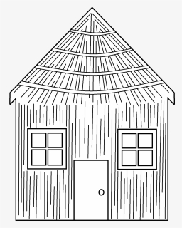 Houses Clipart Three Little Pig - House Three Little Pigs Drawing, HD Png Download, Free Download