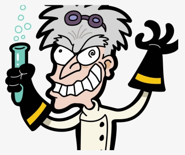 Evidence Clipart Private Eye - Mad Scientist Cartoon Drawing, HD Png Download, Free Download
