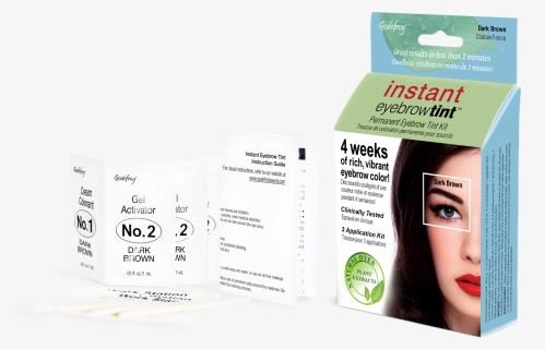 Godefroy Instant Eyebrow Tint, 3 Application Kit, Dark - Eye Liner, HD Png Download, Free Download