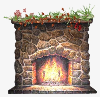 Christmas Chimney Png Picture - Christmas Fireplace Clip Art Free, Transparent Png, Free Download