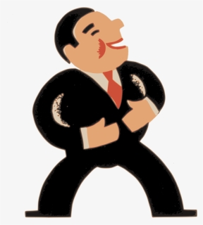 Art,thumb,sitting - Cartoon Man In Suit, HD Png Download, Free Download