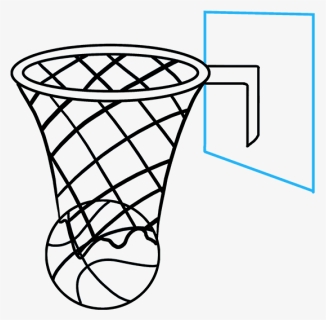 Basketball Hoop Drawing Easy, HD Png Download, Free Download