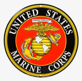United States Marine Corps Emblem Round Sign - Transparent Marine Corps Logo, HD Png Download, Free Download