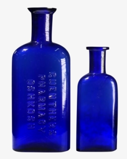 Blue Bottles Png, Transparent Png, Free Download