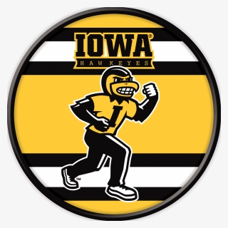 Iowa Hawkeyes 17 Inch Team Disc Wall Sign Herky Stripes - Website Logo No Background, HD Png Download, Free Download