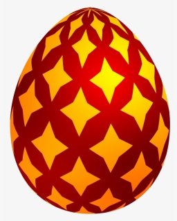 Red Easter Egg Png Clipart - Clip Art Easteregg, Transparent Png, Free Download