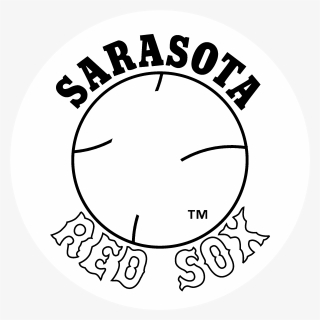 Sarasota Red Sox Logo Black And White - Circle, HD Png Download, Free Download