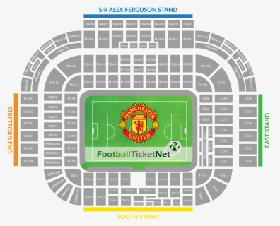Manchester United Vs Manchester City Football Tickets - Old Trafford Stadium Plan, HD Png Download, Free Download