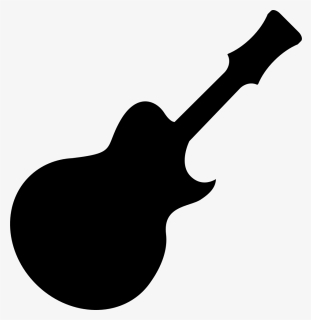 Guitar Black Shape - Guitar Shape Png, Transparent Png, Free Download