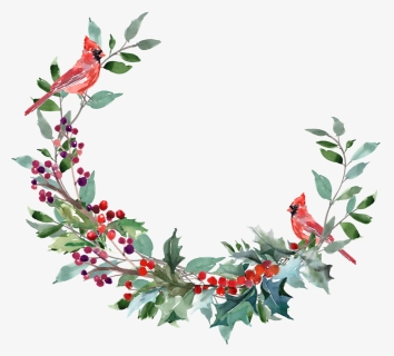 Transparent Watercolor Christmas Wreath Png - Watercolour Christmas Wreath Png, Png Download, Free Download