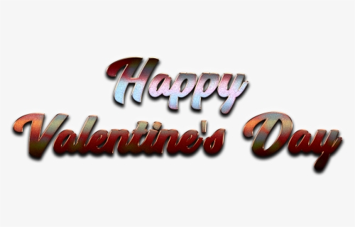 Happy Valentines Day Word Png Clipart - Graphic Design, Transparent Png, Free Download