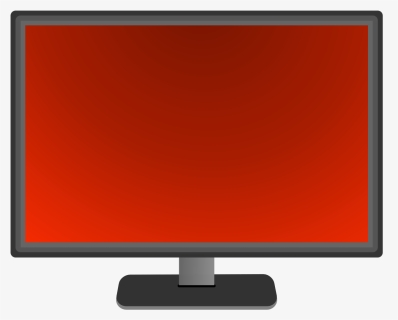 File - Monitor Red - Svg - Red Computer Monitor Png, Transparent Png, Free Download