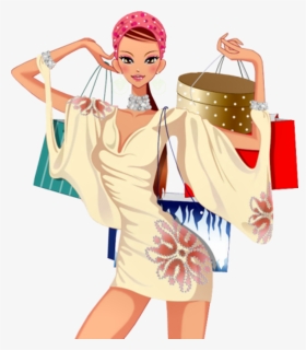 Fashionista Drawing Diva - Shopping Glitter Graphics, HD Png Download, Free Download