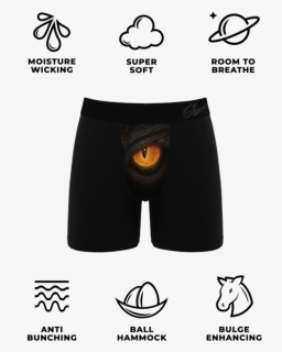 Fire And Bulge Dragon Eye Ball Pouch Boxer Briefs Black - Mens Christmas Light Underwear, HD Png Download, Free Download