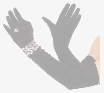Satin Gloves With Ring, HD Png Download, Free Download