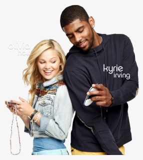 Playmg Partners Olivia Holt And Kyrie Irving Use Their - Olivia Holt Kyrie Irving, HD Png Download, Free Download