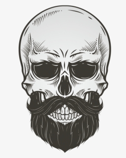 Bearded Skull Illustration Vector Drawing Beard, HD Png Download, Free Download