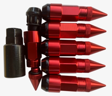 Red Spike Style Lug Nuts, HD Png Download, Free Download