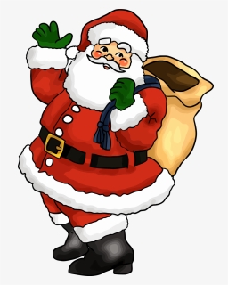 Christmas Santa Claus Bye Cartoon Clipart Png, Transparent Png, Free Download