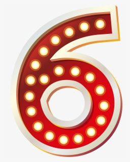 Red Number With Lights Png Clip Art, Transparent Png, Free Download