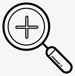 The Icon Is A Magnifying Class With A Cross, Or Plus, HD Png Download, Free Download