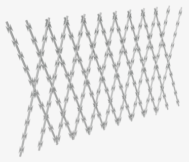 A Piece Of Welded Razor Wire With Diamond Mesh Opening, HD Png Download, Free Download