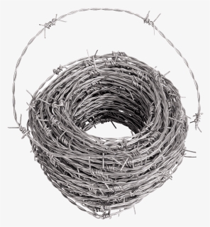 A Roll Of Double Twisted Barbed Wire On White Background, HD Png Download, Free Download