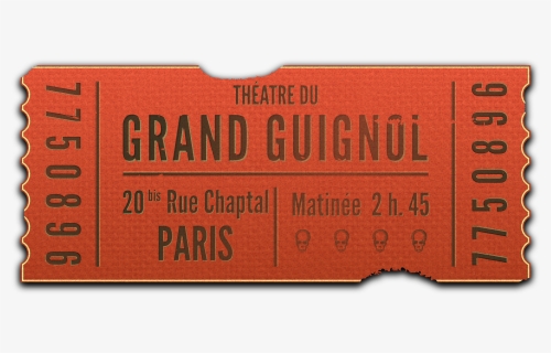 Grand Guignol Ticket Clip Arts, HD Png Download, Free Download