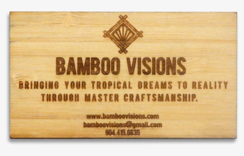 Bamboo Visions Business Card, HD Png Download, Free Download