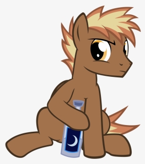 The Smiling Pony, Bottle, Crescent Moon, Frown, Glare,, HD Png Download, Free Download