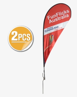 11ft Teardrop Flying Banner With Ground Spike, HD Png Download, Free Download