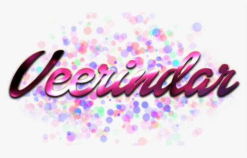 Veerindar Name Logo Bokeh Png, Transparent Png, Free Download