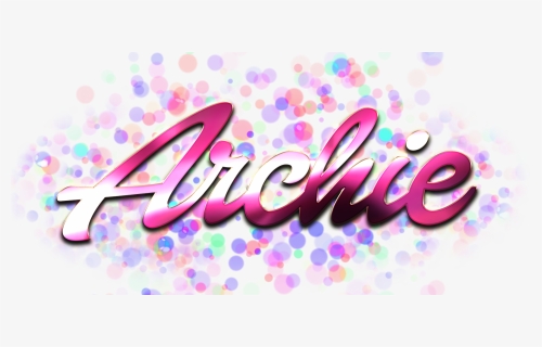 Archie Name Logo Bokeh Png, Transparent Png, Free Download